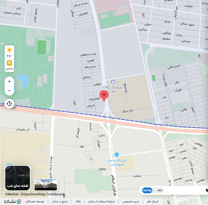 پیش‌نمایش موقعیت سنگ ارکان در نشان