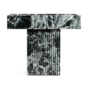 Rhythm Emerald green stone vanity, front catalog view