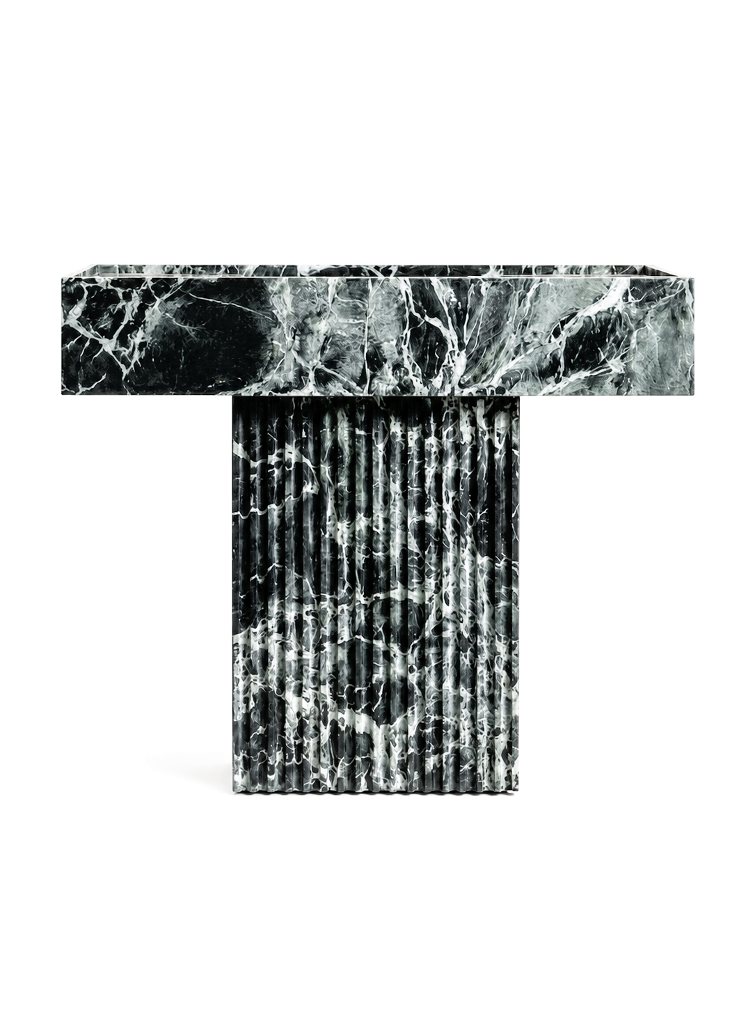 Rhythm Emerald green stone vanity, front catalog view