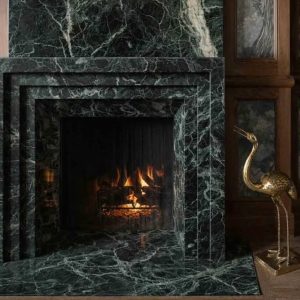 Green Frame Fireplace