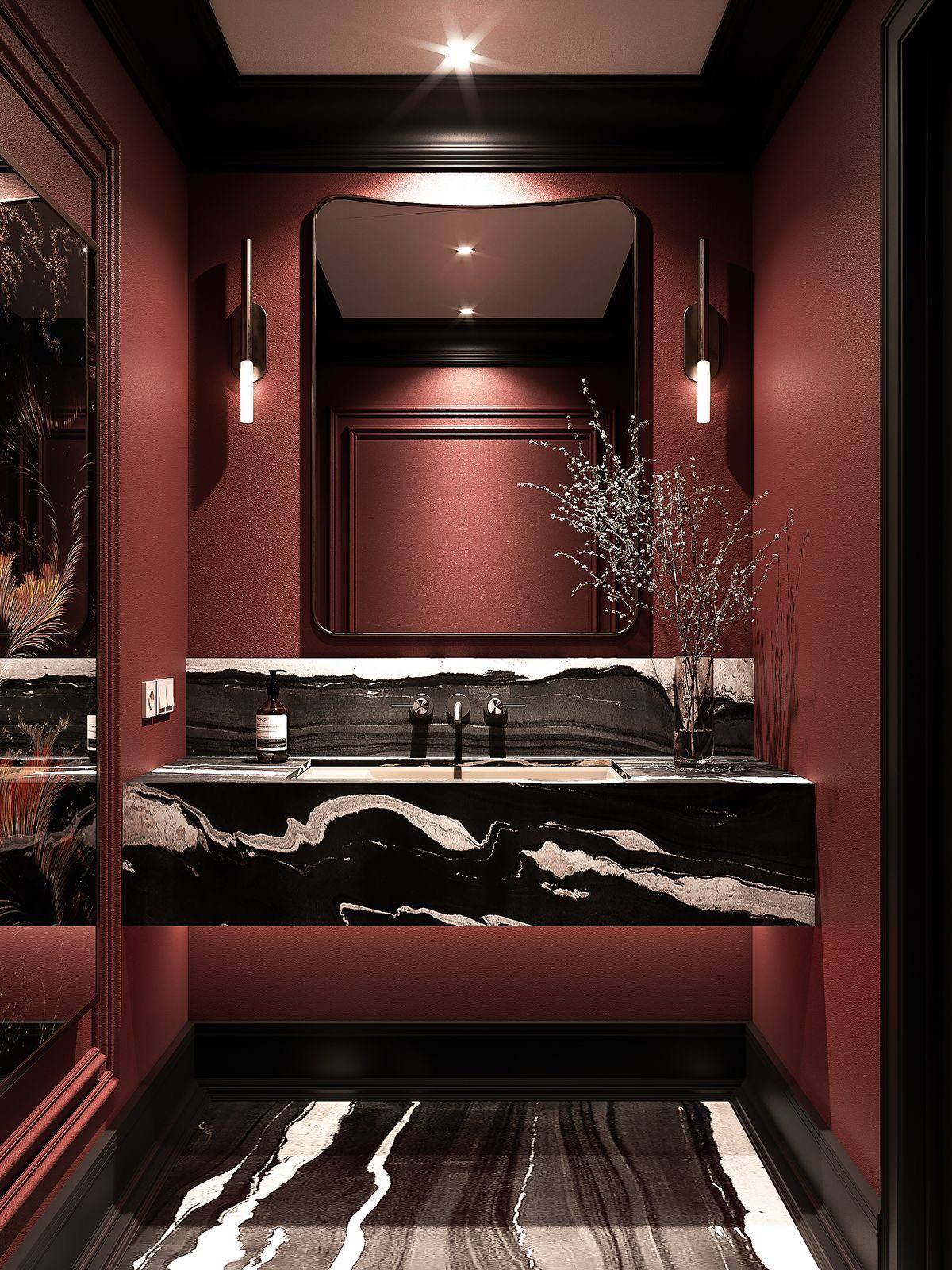 Black Horse Wave vanity in a bathroom