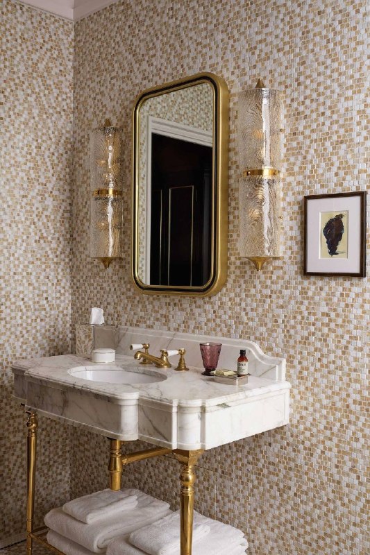 روشویی قوس سپید با سنگ Bianco