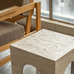 Light Arch Travertine Side Table